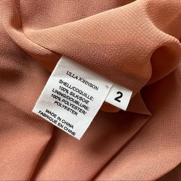 Ulla Johnson Rabia Horizon Brown Printed Silk Blend Maxi Gown Dress Women’s 2 - Picture 11 of 15